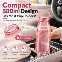 Bouteille d'eau réutilisable en copolyester SK de 500 ml avec boucle de transport, logo personnalisé pour cadeaux d'entreprise, OEM ODM