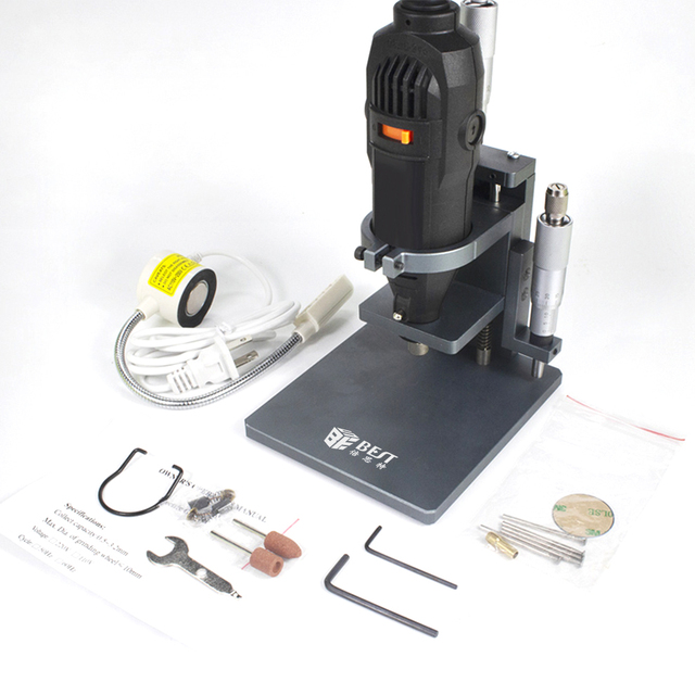 iPhone Dismantle Tool Mobile Screen and Hard Drive IC Polishing Machine with Steel Ring Chip Platform and Camera