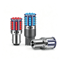 Ampoule LED pour voiture 3030-44SMD 6000K Blanc Rouge Bleu 360 °   Feu arrière de freinage et de position latérale 12V