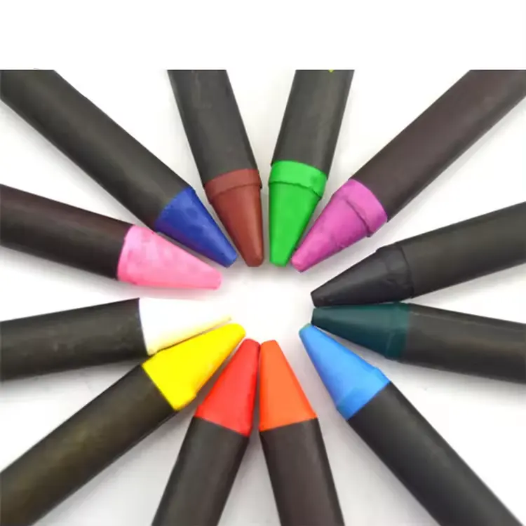 बच्चों के लिए थोक कस्टम लोगो 24 रंग रंग ड्राइंग क्रेयॉन सेट