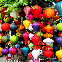 Lanternes en papier chinoises traditionnelles colorées faites à la main, impression sérigraphique, décoration de la maison, réalisées avec une méthode d'impression à 4 couleurs