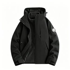 Coupe-vent d'hiver unisexe à capuche, technologie triple protection, imperméable, respirant, coupe-vent, résistant aux taches, pour l'extérieur - Product Image 6