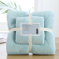 Ensemble de serviettes de bain de haute qualité, cadeau, en corail polaire épais, doux et absorbant, ensemble de serviettes de bain pour le visage