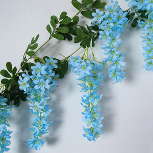 Guirnalda de Flores Artificiales de Glicinia y Forsythia <span class=keywords><strong>para</strong></span> Decoración de Techo en Bodas, Hogar y Jardín - Product Image 3