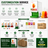Distributeur de boissons commercial OEM à 4 robinets, machine à mélanger les jus de fruits, machine à boissons froides pour restaurant