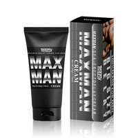 Crème de massage réparatrice et nourrissante pour hommes de notre propre marque, utilisée pour l'amélioration et le massage des parties génitales masculines.