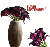 Buket Bunga Calla Lily PU Laris Manis, Ramah Lingkungan, Bunga Artifisial untuk Pernikahan, Perlengkapan Fotografi Luar Ruangan, Dalam/ Luar Ruangan