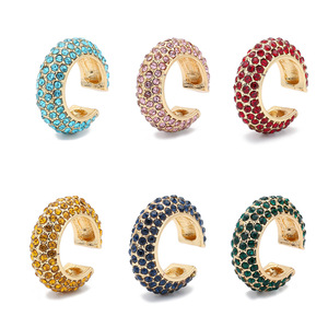 HOVANCI 2020 New Arrival Multicolor CZ Crystal Ear Cuff C Shaped Ear <strong>Clips</strong> No Pierced <strong>Clip</strong> <strong>on</strong> <strong>Earring</strong> for Women - Product Image 4