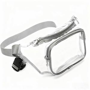 Custom Logo Outdoor Sports Running Crossbody Travel Storage Transparent Waterproof PVC Waist Bag - Product Image 2