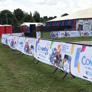 Customized Barricade Barrier Jacket PVC Vinyl Mesh Fabric Barrier Cover for Sports Event Fence Cover - Product Image 5