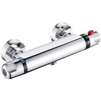 Chrome Montage Mural Cuivre Thermostat Robinet De Douche Robinet Salle De Bains En Laiton Thermostatique Douche Mitigeur