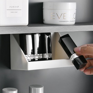 Slant Front <b>Storage</b> Organizer Plastic Wall Mount <b>Bathroom</b> Cabinet Tray For Neatening Cosmetics - Product Image 2