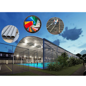 Les fabricants fournissent des tentes de terrain de basket-ball en structure acier, des tentes de terrain de padel avec toit en membrane tendue en PVDF imperméable. - Product Image 1