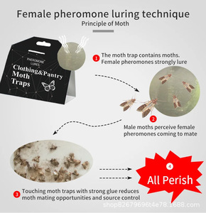 Pièges à mites efficaces pour attirer et prévenir les mites des placards, puissants pour les vêtements et les placards - Product Image 4