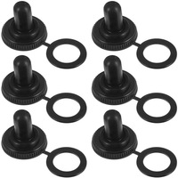 Interrupteurs à bascule de taille moyenne en plastique YUNDING WPC-06 Noir 12 mm IP65 étanches à la poussière avec bornes à vis à 2 broches, contact SPDT