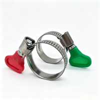 Collier de serrage pour tuyau à poignée en plastique multicolore, à torsion manuelle, facile à utiliser, de fabrication allemande, fourni par l'usine