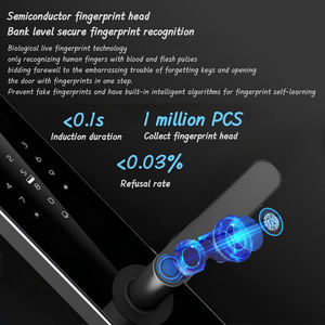 Serrure Intelligente Personnalisée <span class=keywords><strong>à</strong></span> <span class=keywords><strong>Prix</strong></span> Abordable avec RFID, Poignée Or/Argent, Déverrouillage par Carte WiFi, Logiciel Gratuit - Product Image 4