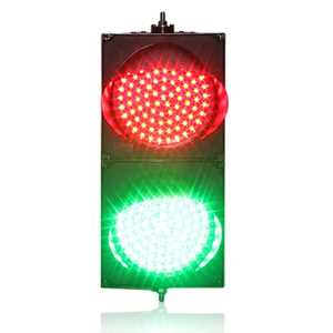 Feu de signalisation LED pour piétons de 200 mm de diamètre, mini feu de signalisation mobile bicolore - Product Image 1