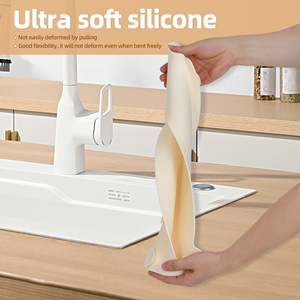 Penjualan terlaris silikon tahan lama dapur wastafel penjaga Mat ramah lingkungan keran wastafel cipratan air papan Baffle percikan air percikan Pad alat - Product Image 4