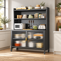 Armoire de cuisine métallique en gros pour usine, meuble de rangement coulissant gain de place, OEM ODM