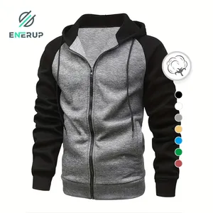 Enerup benutzer definierte Großhandel Herren leer Reiß verschluss Hoodie Polyester/Baumwolle Hoody Jacke Herren