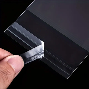 Biểu tượng tùy chỉnh <span class=keywords><strong>OPP</strong></span> trong suốt Thẻ trắng đầu túi nhựa tự dính tiêu đề Túi đối với trang sức quà tặng với treo lỗ - Product Image 5