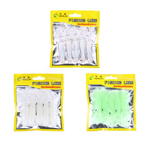 Spedizione gratuita HENGJAI di alta qualità 5 pz/borsa bagliore luminoso pesca esca morbida calamaro polpo gonne esche esche - Product Image 5