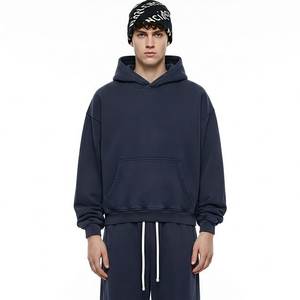 Sudadera con Capucha Unisex Personalizada con Logotipo, Estilo Urbano, Invierno, Tejido Grueso 100% Algodón, Estilo Vintage Lavado al Ácido, Talla Grande, Fabricante - Product Image 3