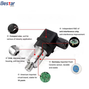 BST <span class=keywords><strong>0</strong></span>.25% FS 316 acciaio inox idraulico 4-20ma <span class=keywords><strong>0</strong></span>-5v 12-26VDC 24VDC trasmettitore di pressione ingegneria trasduttore di pressione G1/4 - Product Image 3