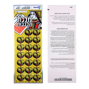 Papel personalizado Impressão dupla face raspe e ganhe bilhetes de loteria