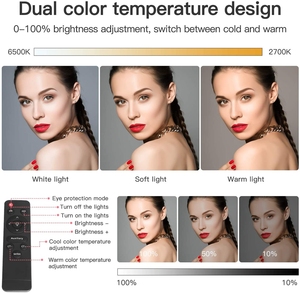 <span class=keywords><strong>2021</strong></span> 18 "Rechargeable alimenté par batterie Selfie remplir lampe Dimmable beauté maquillage Selfie anneau lumière avec trépied support sac de transport - Product Image 5