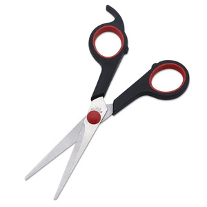 Ciseaux de coiffure en acier inoxydable, ciseaux à effiler pour droitiers, manche noir, outils de beauté et de coupe de cheveux pour la maison - Product Image 1