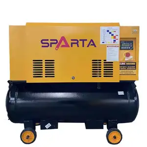 Integrated 2-in1 4KW High Quality Portable Mobile Screw Low Noise Air Compressor