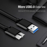 Kustom Pengisi Daya Cepat USB 3.0 Ke Micro-b Transfer Data Micro B Kabel USB3.0 untuk Hard Drive Disk