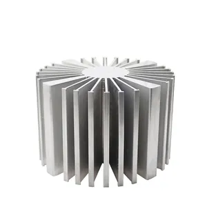 Kunden spezifischer LED-Kühlkörper Kühler Aluminium Hersteller eloxierter extrudierter Kühlkörper mit Kupfer-Wärmer ohr