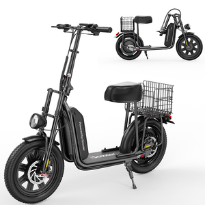 IScooter F7 45 km/h, pneus larges de 16 pouces, moteur 1000 W, scooter électrique 48 V avec batterie 15,6 Ah, autonomie de 72 km, avec siège et suspension avant - Product Image 4