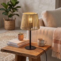 Lampe de table moderne en corde tressée à prix de gros pour la maison, l'hôtel, la chambre à coucher, lampe de chevet E27/E26, lampe de bureau
