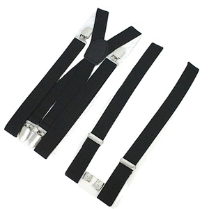 Adjustable Elastic 2.5cm Solid Color Men's <strong>Belt</strong> and Unisex X-Back Braces Customized Black Polyester <strong>Suspenders</strong> <strong>for</strong> Men <strong>Women</strong> - Product Image 4