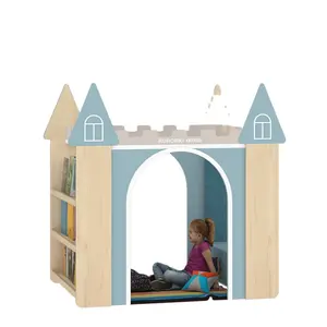儿童卧室家具木制玩具和书籍书架儿童橱柜，带塑料储物盒出售
