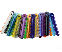 Support dentaire Consommables 40 couleurs materiales de ortodoncia ligaties élastique orthodontique ligatate élastomère pour bretelles