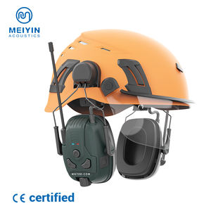 保護無線イヤーマフサポートセーフティキャップ内蔵DMRトランシーバー内蔵通信SNR30dB NRR24dBインターホンイヤーマフ - Product Image 1