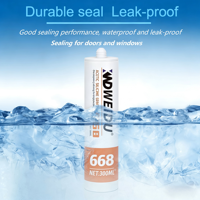 Scellant en silicone acide WeiDu668, adhésif de couleur OEM pour la construction, l'emballage et le travail du bois, cartouche en plastique de 310 ml