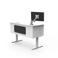 Podium d'enseignant électrique moderne à hauteur réglable moteurs doubles espace de fonctionnement spacieux bureau à grande vitesse pour équipement éducatif