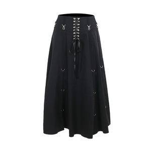 Goth Streetwear Gothic Skirt Women Harajuku <strong>Emo</strong> Alternative Grunge High Waist Bandage A-line Skirts Y2k E-girl Indie <strong>Clothes</strong> - Product Image 5