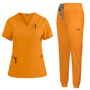 Nuevo Color <span class=keywords><strong>de</strong></span> manga corta para mujer, traje elástico <span class=keywords><strong>de</strong></span> secado rápido, quirófano, conjunto <span class=keywords><strong>de</strong></span> uniforme <span class=keywords><strong>de</strong></span> <span class=keywords><strong>enfermera</strong></span>, uniforme <span class=keywords><strong>de</strong></span> salón <span class=keywords><strong>de</strong></span> belleza - Product Image 2