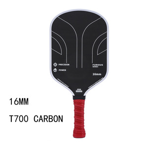 Raquette de pickleball Furious Series, 16 mm, fibre de carbone, antidérapante, pour entraînement, forme standard, design sans bordure - Product Image 3