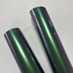 Chameleon Green Purple Metallic Sparkle <strong>Vinyl</strong> Wrap Film Roll for Car and Motorcycle <strong>Adhesive</strong> Decal Wrapping Cover - Product Image 5