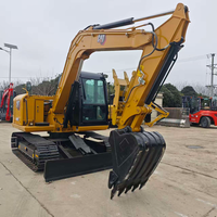 Mini-excavatrice sur chenilles CAT 308E2 d'occasion, 8 tonnes, faible nombre d'heures de travail, certifiée CE, en stock, à vendre
