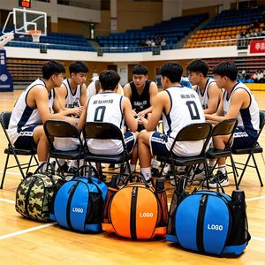 Custom Logo Sport Backpack Small Casual Daily Use Outdoor Basketball Shape Bag for <b>Men</b> - Product Image 2