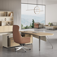 Bureau de direction en L haut de gamme : MDF avec laminage thermique, bords arrondis doux, gestion intégrée des câbles et quincaillerie robuste